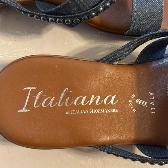 Italiana shoes Navy blue sandals size 8m - Picture 8 of 8